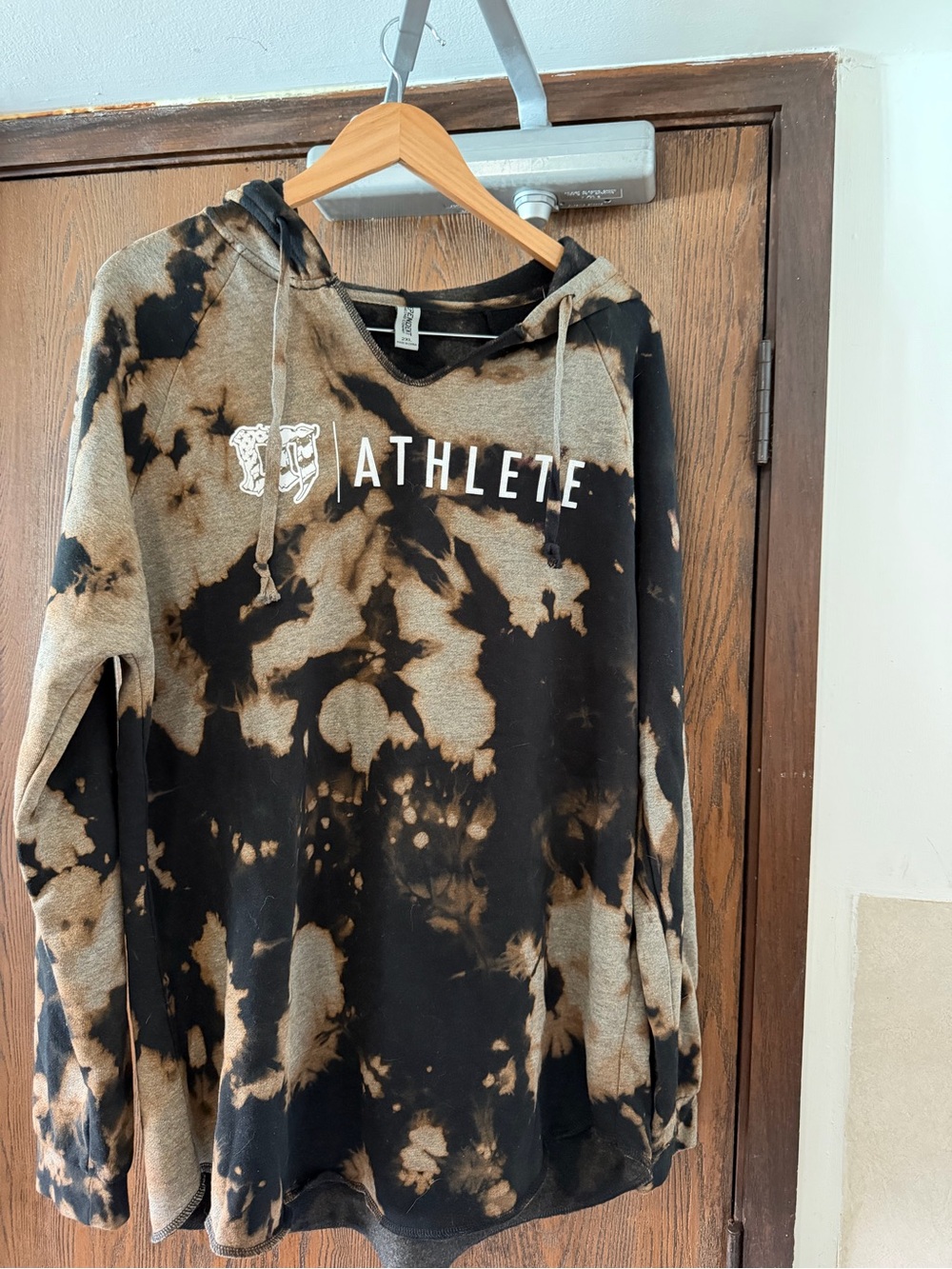 Mayhem ATHLETE Tie-Dye Hooded Sweatshirt - Black & Tan
